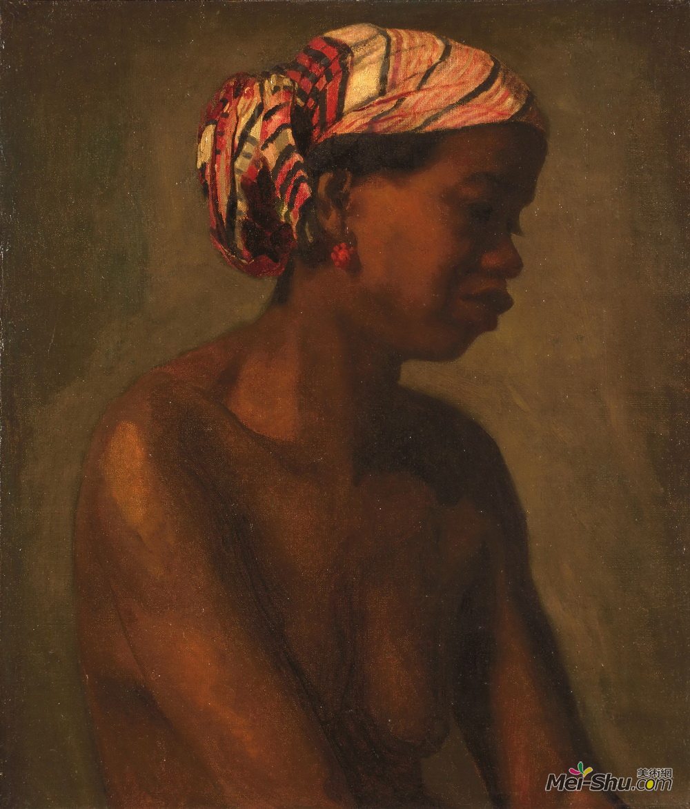 托马斯·伊肯斯(Thomas Eakins)高清作品《一个黑人》