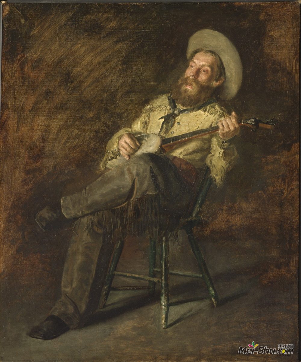 托马斯·伊肯斯(Thomas Eakins)高清作品《牛仔歌唱》