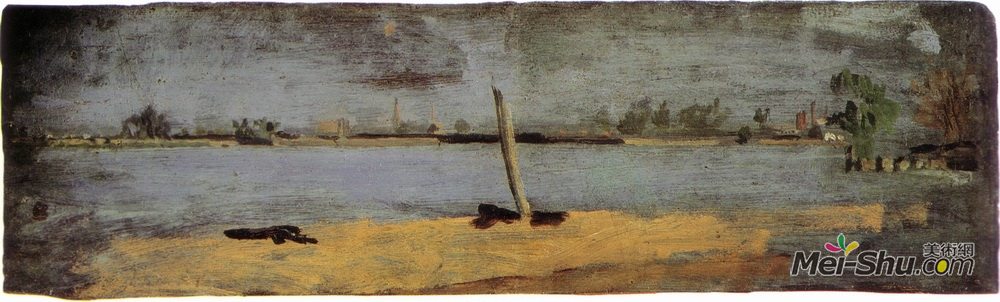 托马斯·伊肯斯(Thomas Eakins)高清作品《来自格洛斯特的特拉华河景》