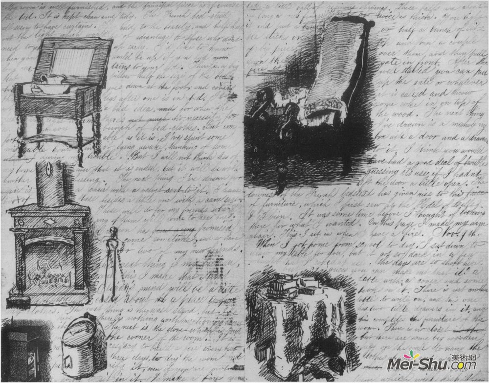 托马斯·伊肯斯(Thomas Eakins)高清作品《写给他的家庭的说明信》