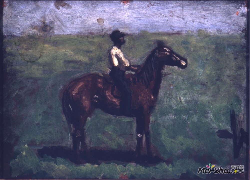 托马斯·伊肯斯(Thomas Eakins)高清作品《马背上的黑人男孩》