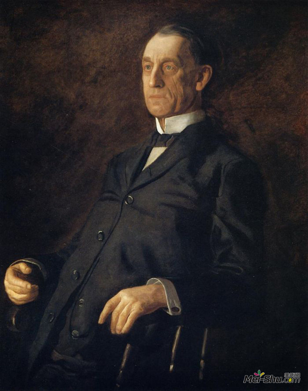 托马斯·伊肯斯(Thomas Eakins)高清作品《Portrait of Asburyh W. Lee》