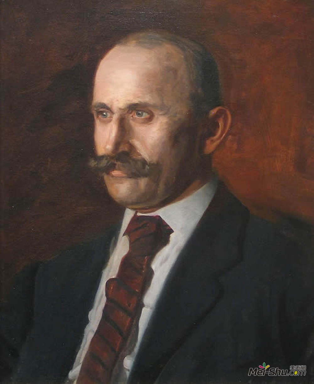 托马斯·伊肯斯(Thomas Eakins)高清作品《Portrait of Charles Gruppe》