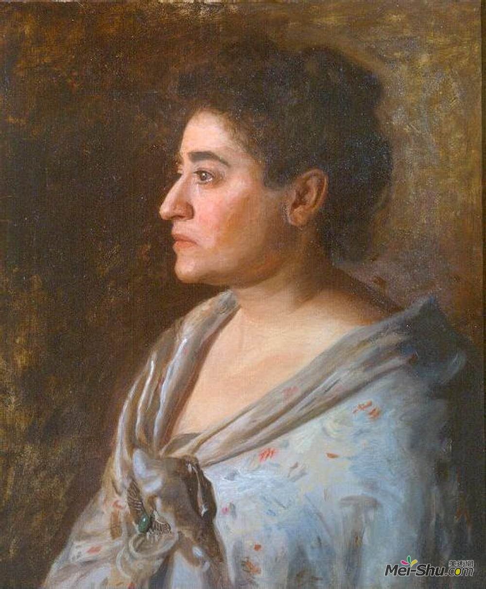 托马斯·伊肯斯(Thomas Eakins)高清作品《佛罗伦萨爱因斯坦画像》