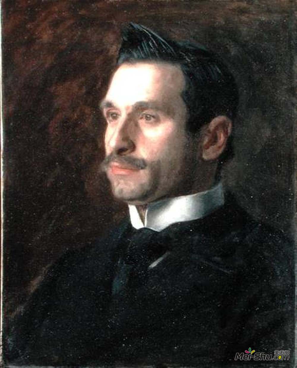 托马斯·伊肯斯(Thomas Eakins)高清作品《弗朗切斯科罗马诺的肖像》