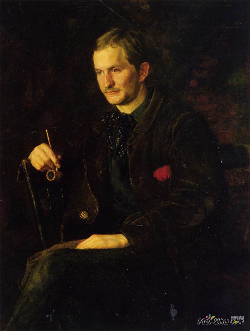 托马斯·伊肯斯(Thomas Eakins)高清作品《詹姆斯·赖特画像》