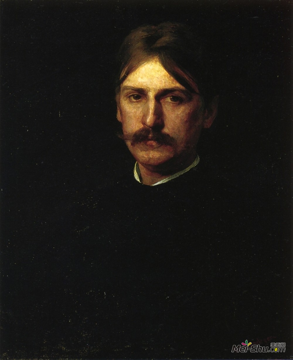 托马斯·伊肯斯(Thomas Eakins)高清作品《蒙塔古弗拉格（流浪者）的肖像》
