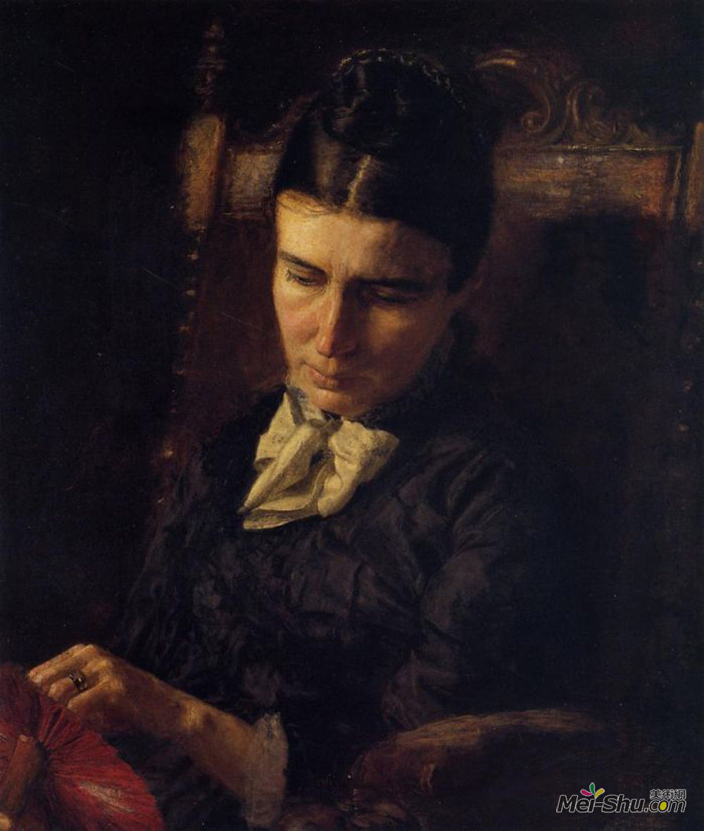 托马斯·伊肯斯(Thomas Eakins)高清作品《萨拉沃德布林顿的肖像》