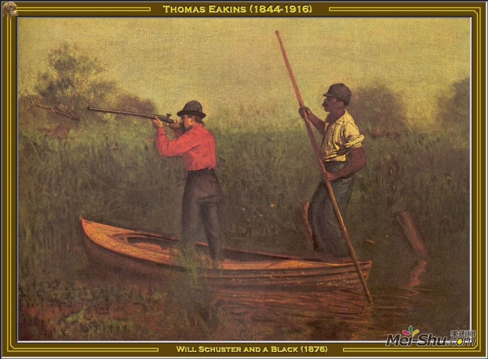 托马斯·伊肯斯(Thomas Eakins)高清作品《将舒斯特和黑人》