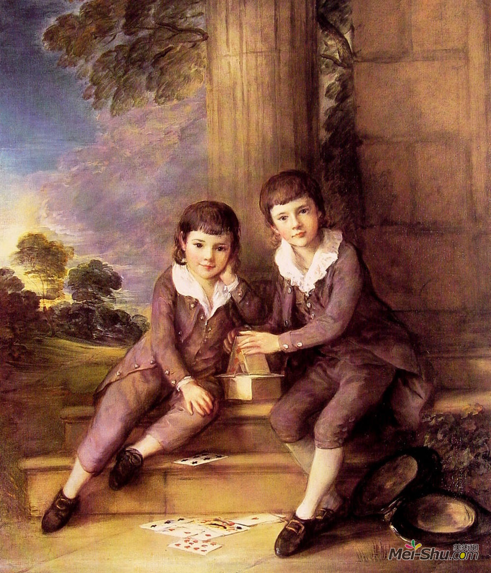 托马斯·庚斯博罗(Thomas Gainsborough)高清作品《约翰和亨利真汉子维耶布瓦》