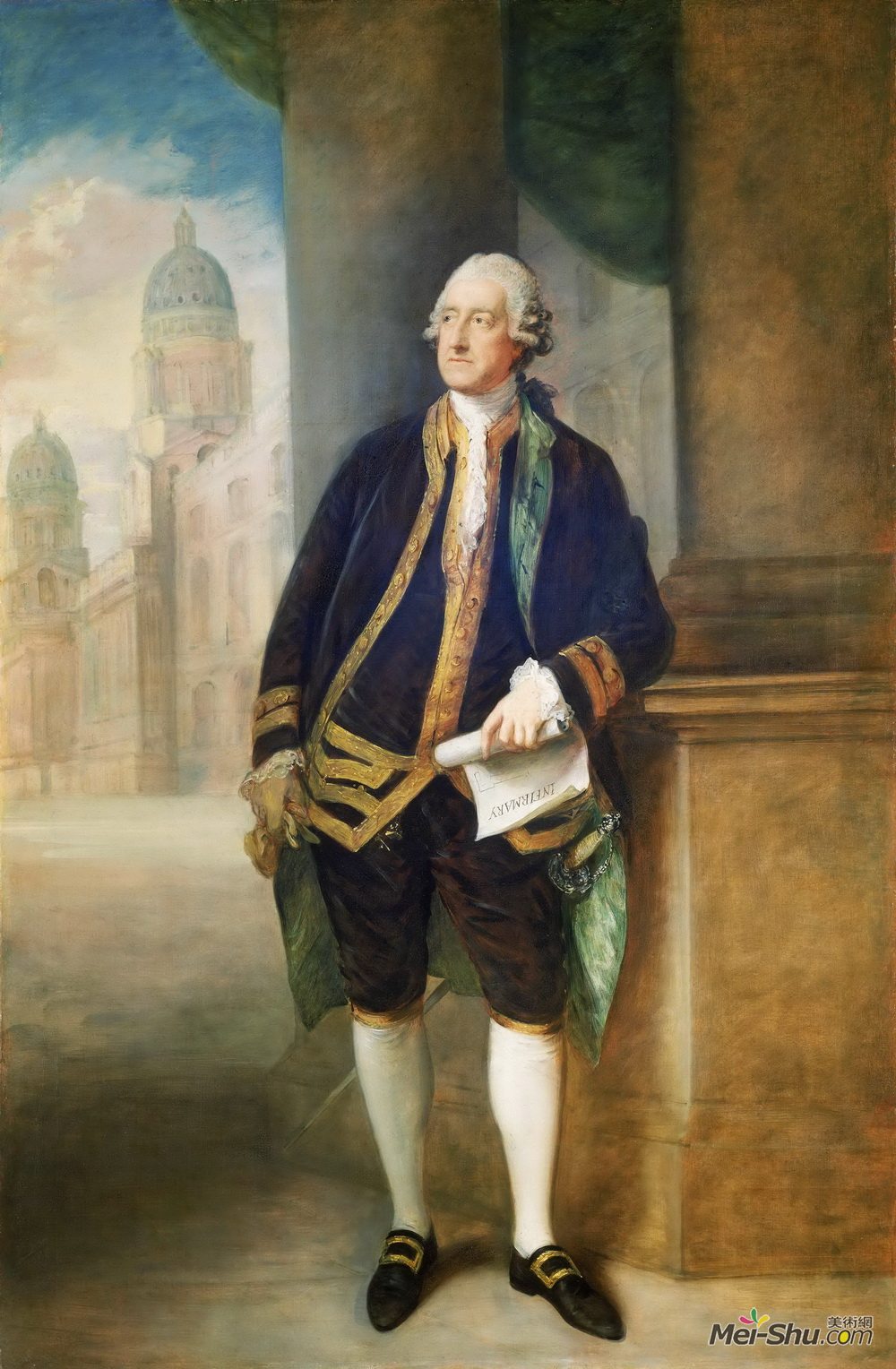 托马斯·庚斯博罗(Thomas Gainsborough)高清作品《约翰蒙塔古，第三届三明治伯爵》