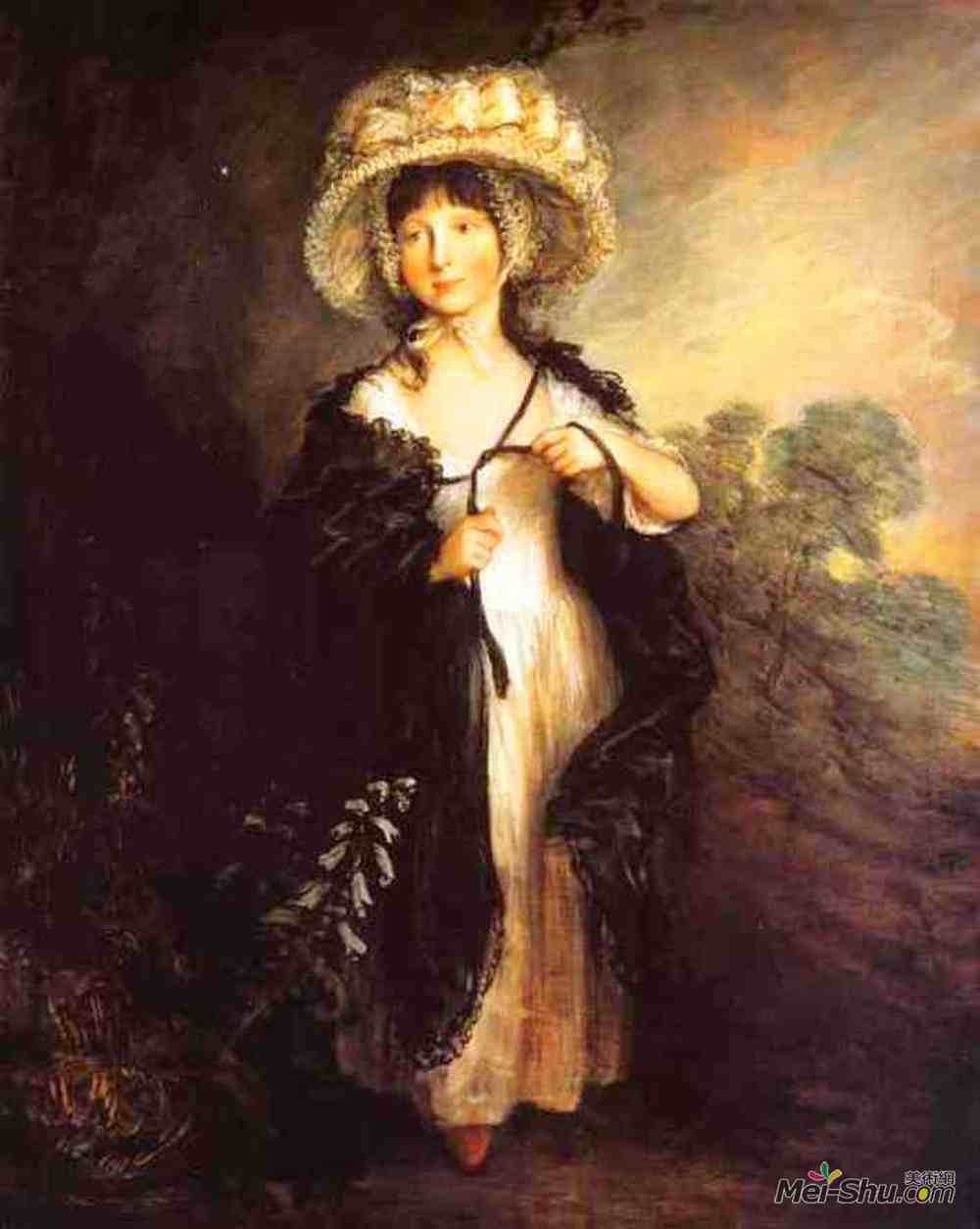 托马斯·庚斯博罗(Thomas Gainsborough)高清作品《伊丽莎白哈弗菲尔德小姐》
