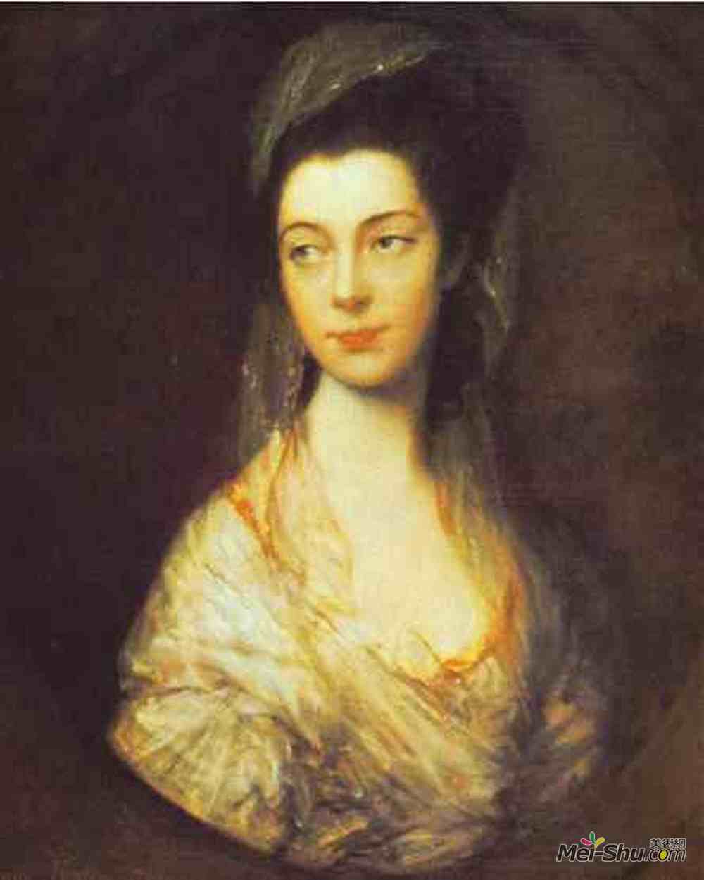 托马斯·庚斯博罗(Thomas Gainsborough)高清作品《Mrs. Christopher Horton, later Anne, Duchess of Cumberland》