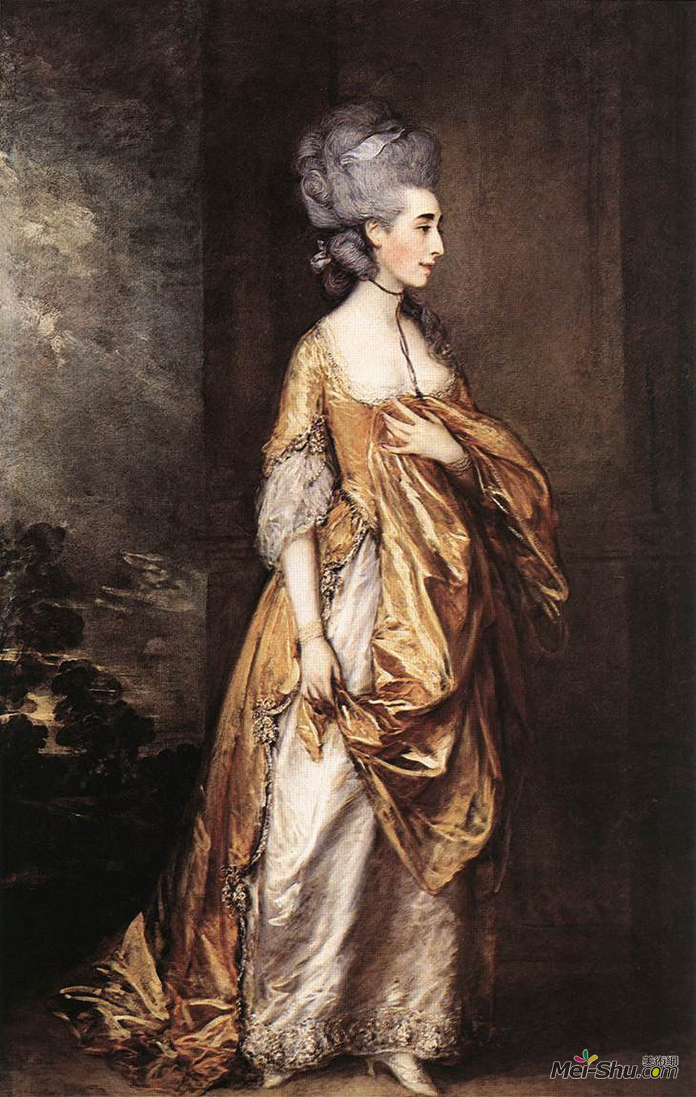 托马斯·庚斯博罗(Thomas Gainsborough)高清作品《Mrs. Grace D. Elliott》