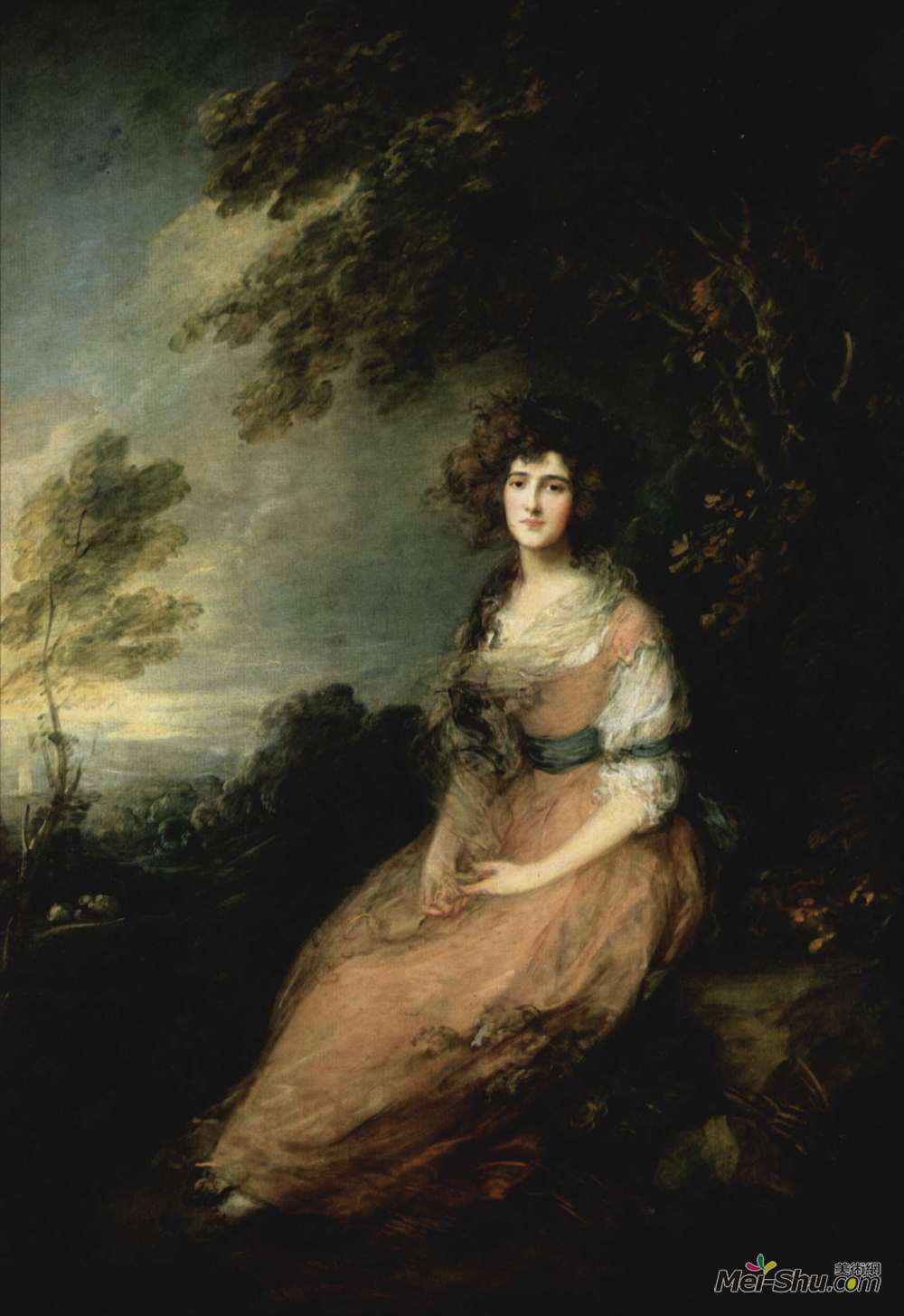 托马斯·庚斯博罗(Thomas Gainsborough)高清作品《夫人理查德布林斯丹谢里丹》