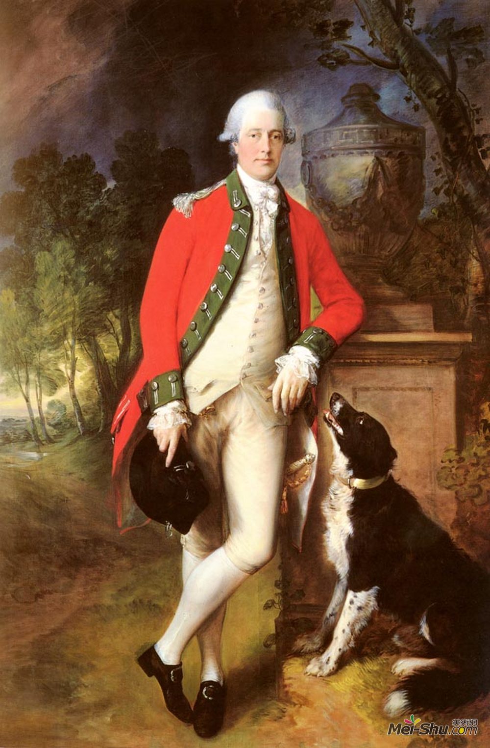 托马斯·庚斯博罗(Thomas Gainsborough)高清作品《约翰布洛克上校的肖像》