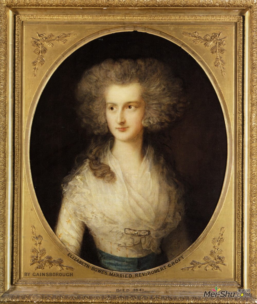 托马斯·庚斯博罗(Thomas Gainsborough)高清作品《伊丽莎白鲍斯的肖像》