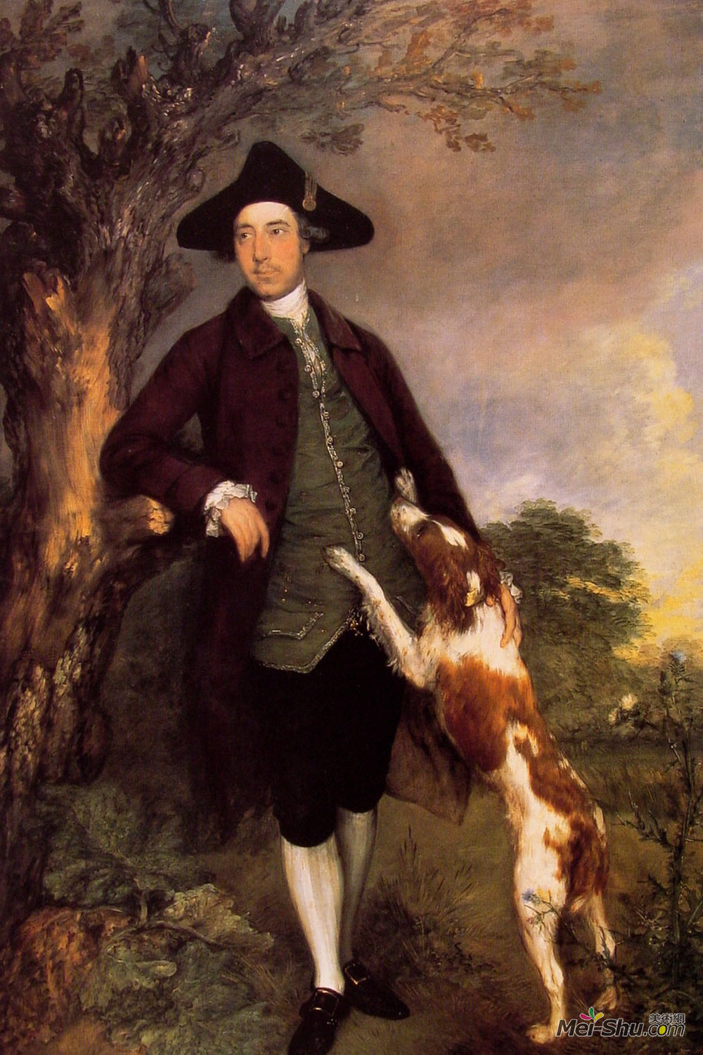 托马斯·庚斯博罗(Thomas Gainsborough)高清作品《Portrait of George Venables Vernon, 2nd Lord Vernon》