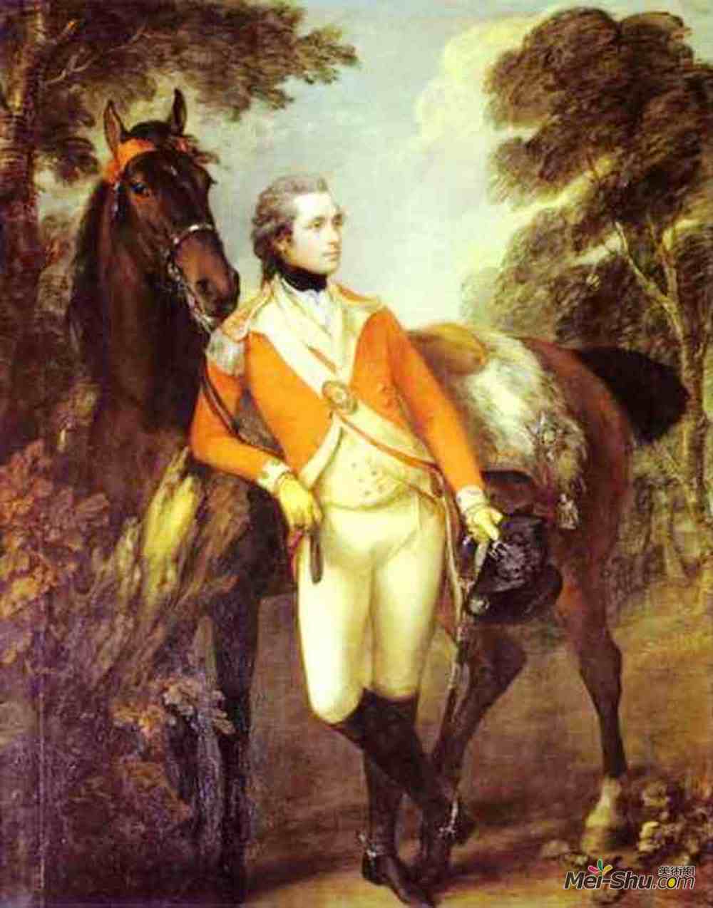 托马斯·庚斯博罗(Thomas Gainsborough)高清作品《约翰·海因斯·圣·莱格肖像》