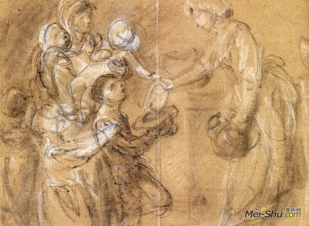 托马斯·庚斯博罗(Thomas Gainsborough)高清作品《“赈济慈善”的研究；》