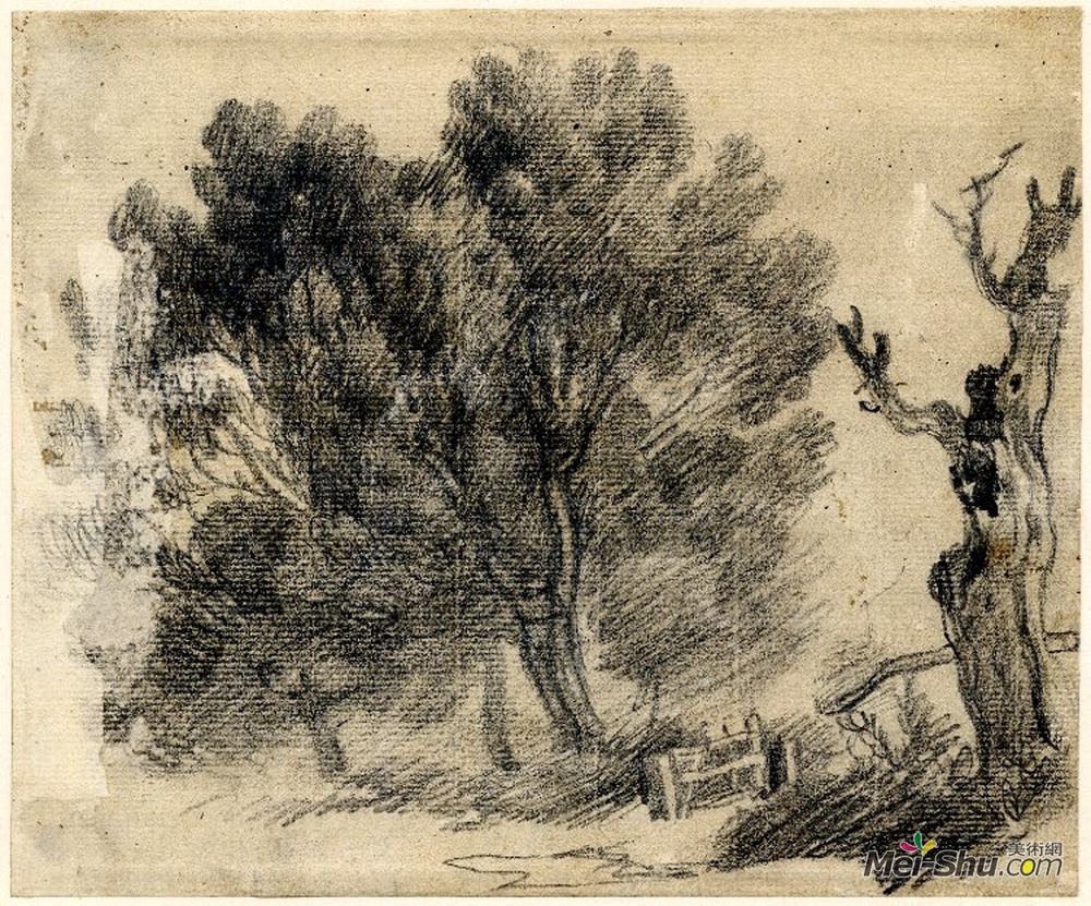 托马斯·庚斯博罗(Thomas Gainsborough)高清作品《柳树研究》