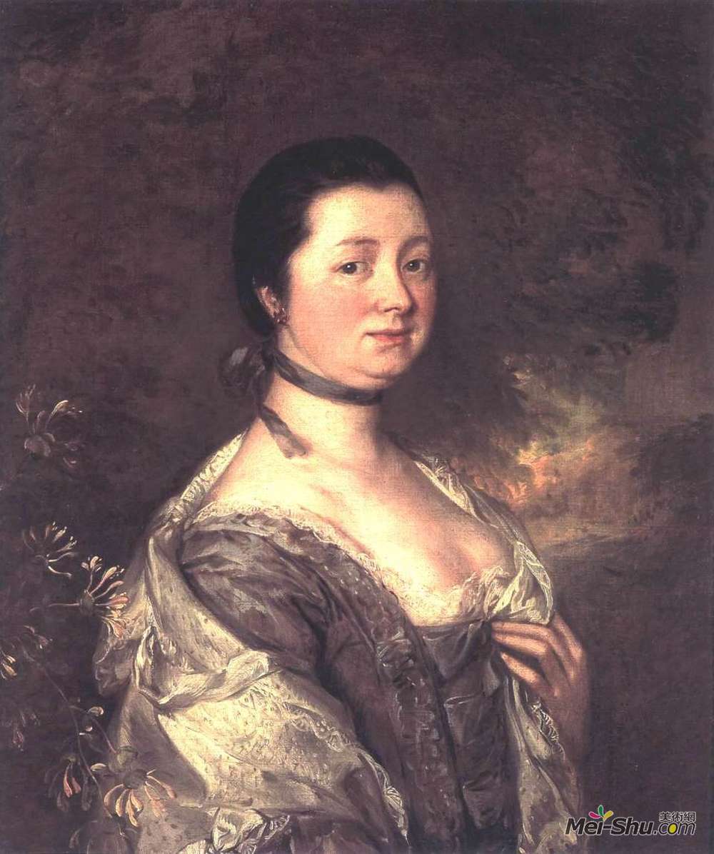 thomas gainsborough托马斯·庚斯博罗油画3357《艺术家的妻子》