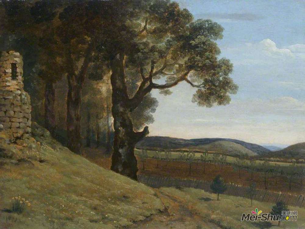 托马斯·琼斯(Thomas Jones)高清作品《Field near Pencerrig》