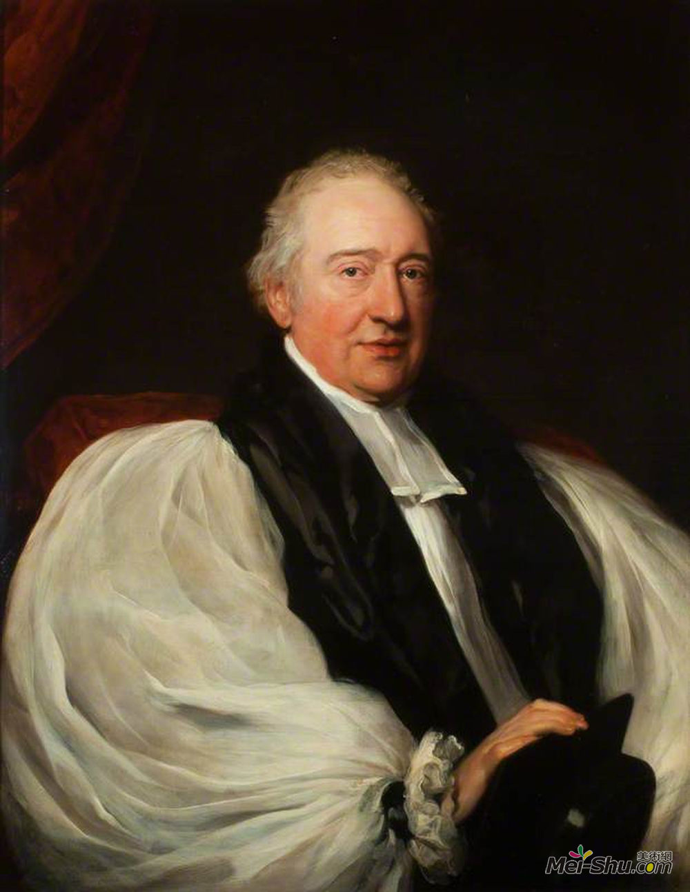 托马斯·劳伦斯(Thomas Lawrence)高清作品《Wiliam Bissett, Bishop of Raphoe》