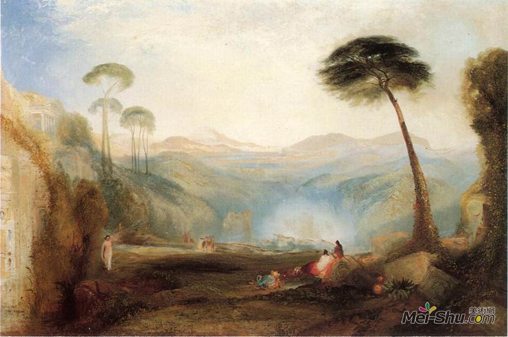 托马斯·莫兰(Thomas Moran)高清作品《金树枝（约瑟夫马勒威廉特纳之后）》