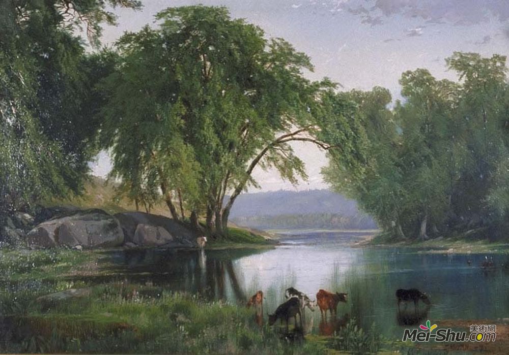 托马斯·莫兰(Thomas Moran)高清作品《On the Catawissa Creek》