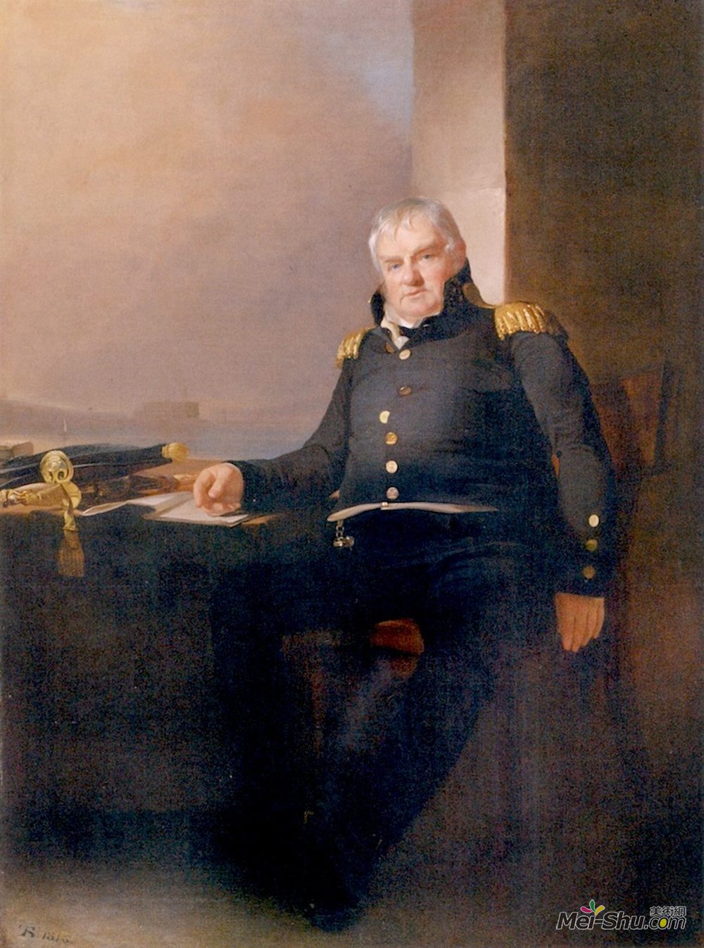 托马斯·苏利(Thomas Sully)高清作品《乔纳森·威廉姆斯上校》