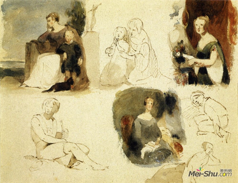 托马斯·苏利(Thomas Sully)高清作品《图形研究表》