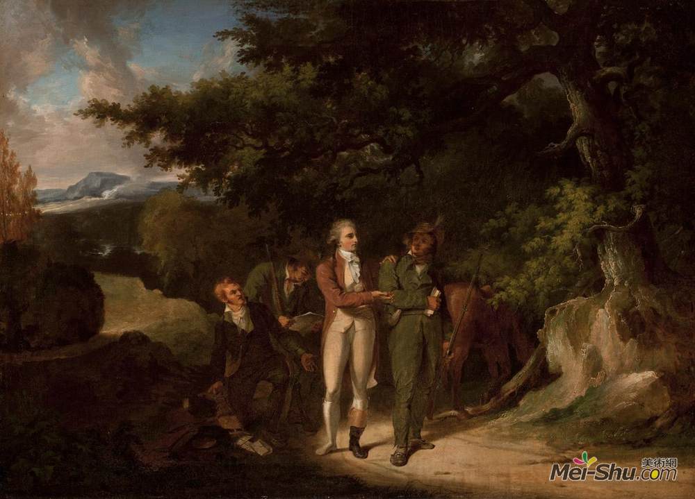 托马斯·苏利(Thomas Sully)高清作品《捕获主要的安德鲁和安培》