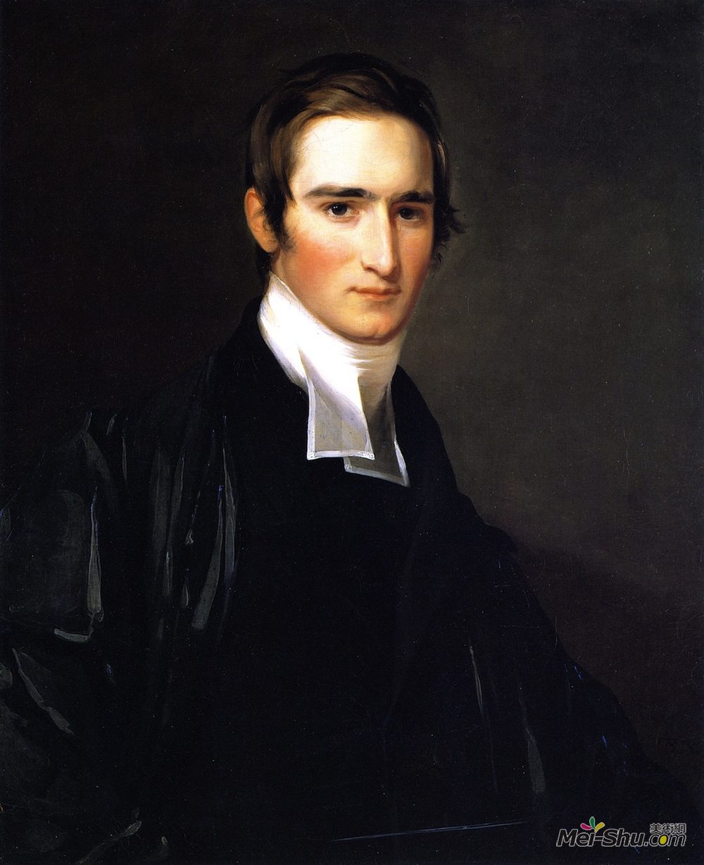 托马斯·苏利(Thomas Sully)高清作品《牧师乔治侯斯顿伍德拉夫》
