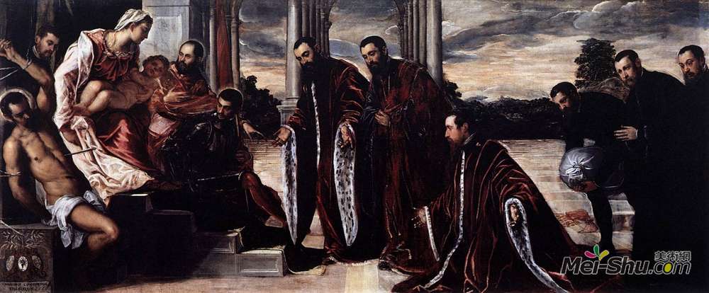 丁托莱托(Tintoretto)高清作品《Camerlenghi Madonna (Madonna of the Treasurers)》