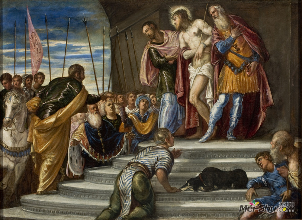 丁托莱托(Tintoretto)高清作品《Ecce Homo(Pontius Pilate Presenting Christ to the Crowd)》