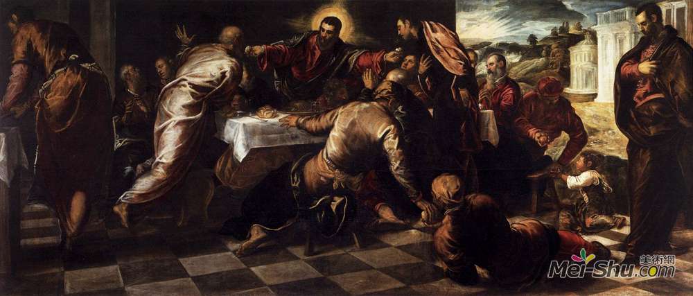 丁托莱托(Tintoretto)高清作品《最后的晚餐》
