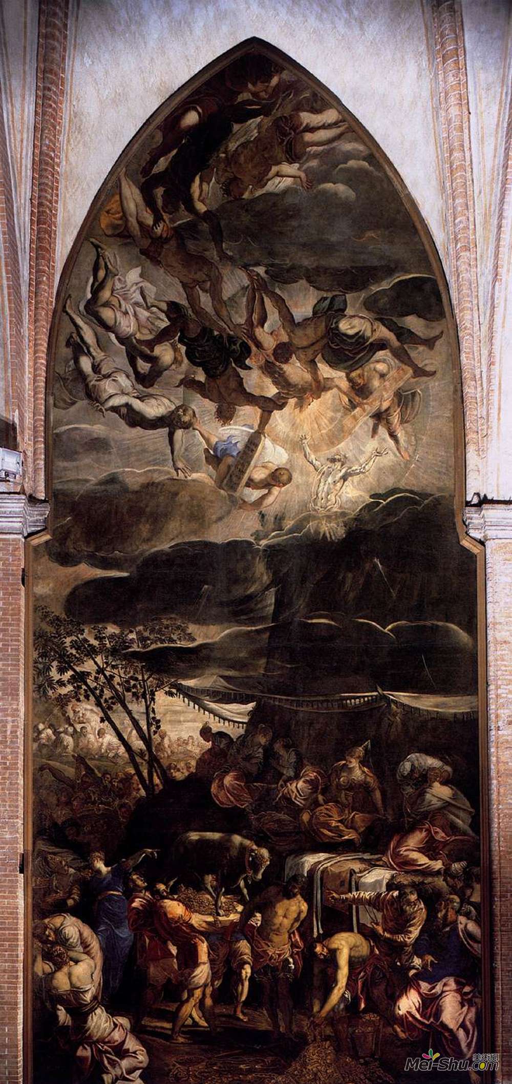 丁托莱托(Tintoretto)高清作品《摩西接受律法的表格》