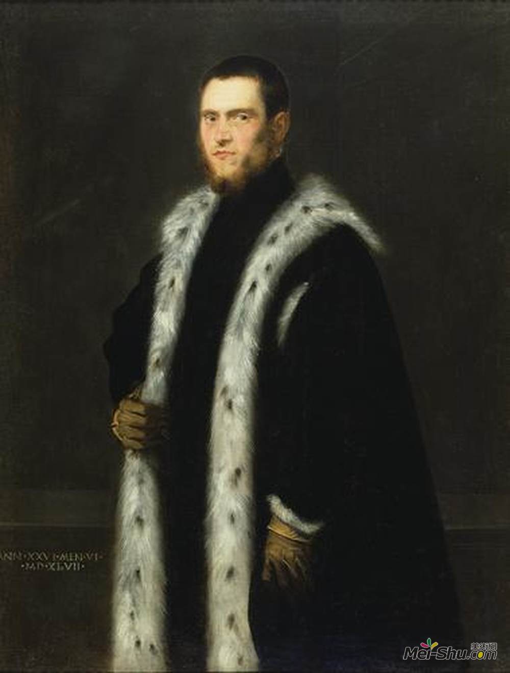 丁托莱托(Tintoretto)高清作品《一个二十六岁的男人的肖像》