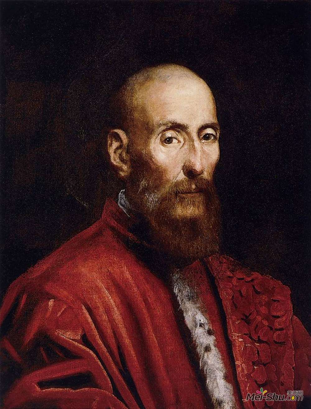 丁托莱托(Tintoretto)高清作品《一个参议员的肖像》
