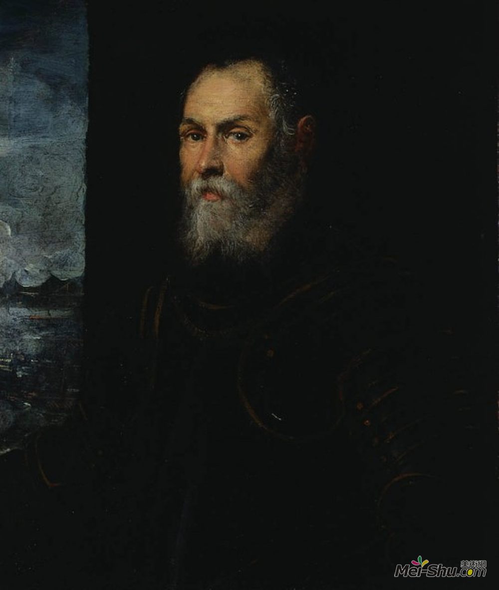 丁托莱托(Tintoretto)高清作品《威尼斯海军上将肖像》