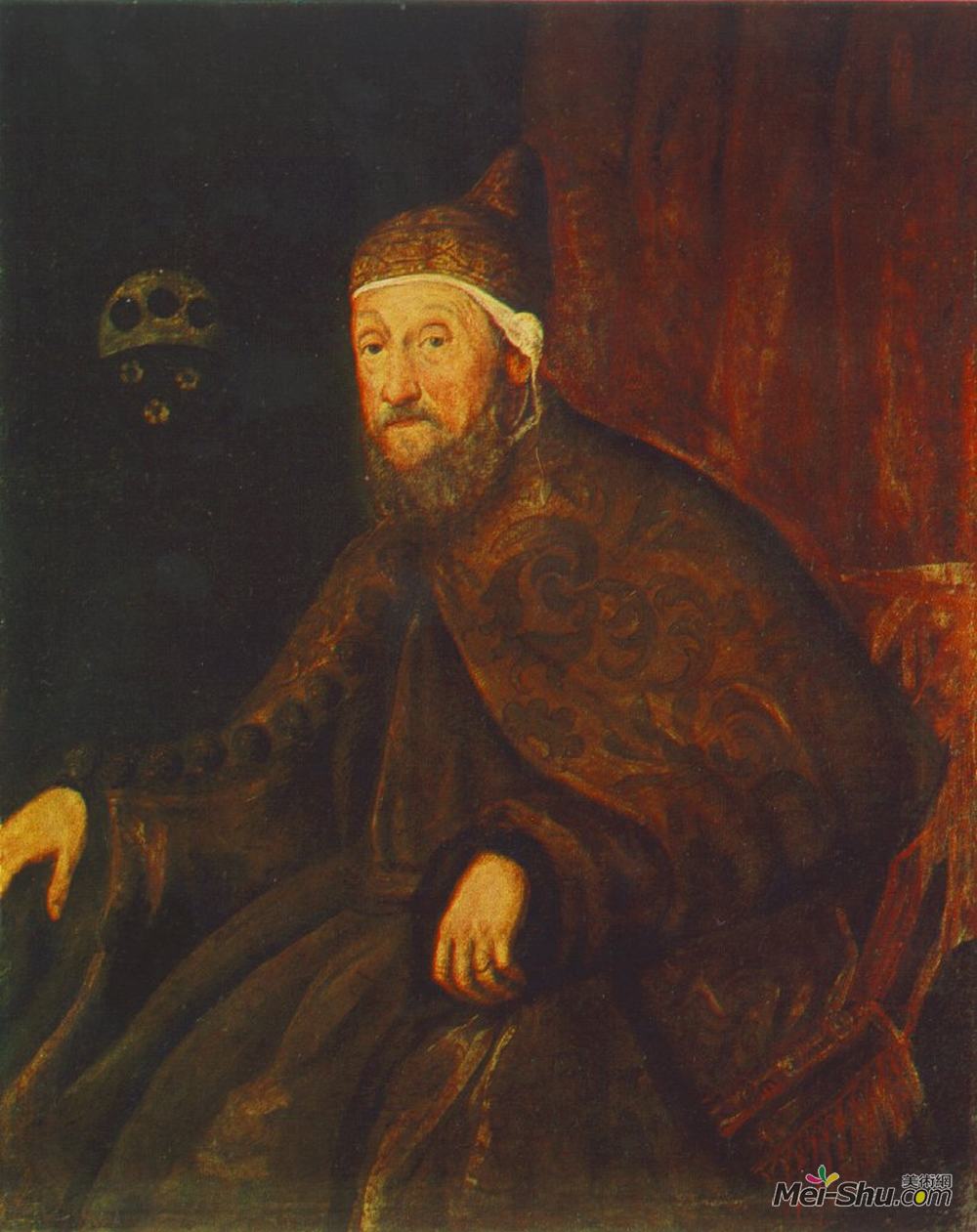 丁托莱托(Tintoretto)高清作品《Portrait of Doge Pietro Loredano》