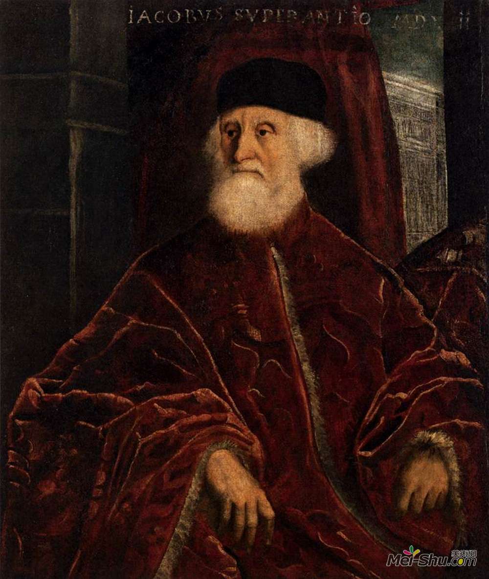 丁托莱托(Tintoretto)高清作品《Portrait of Jacopo Soranso》