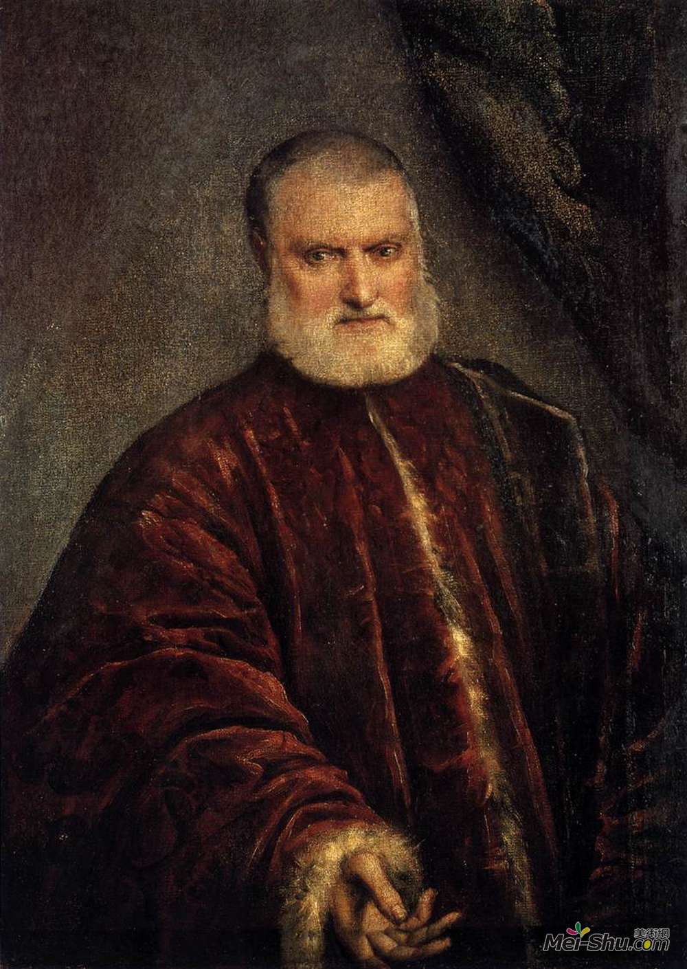 丁托莱托(Tintoretto)高清作品《检察官安东尼奥卡佩罗的肖像》