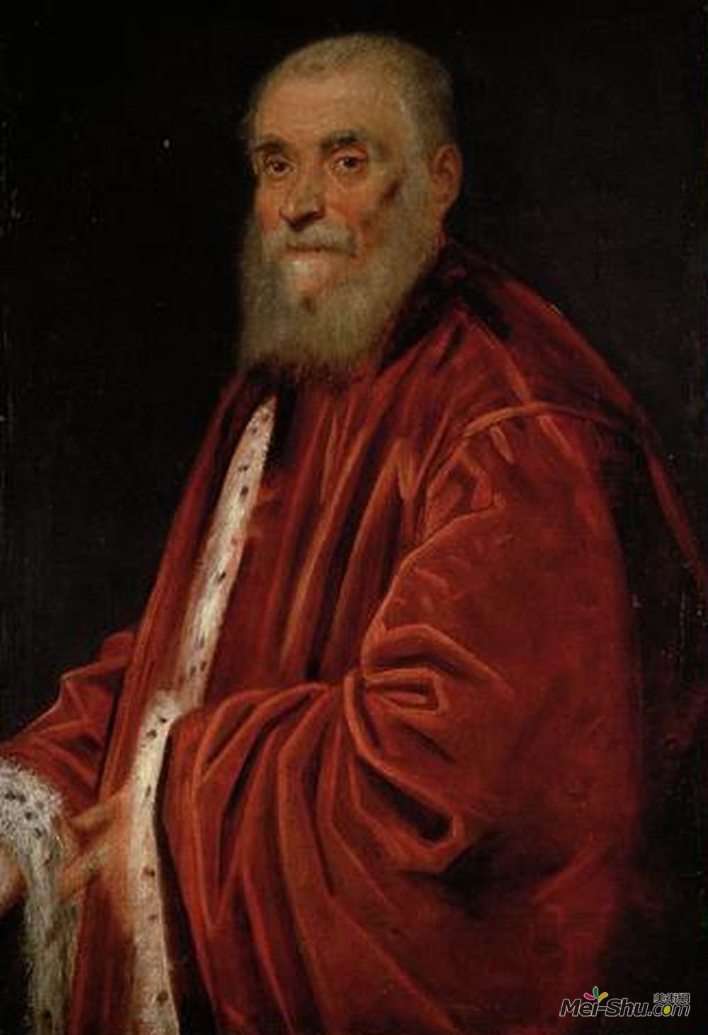 丁托莱托(Tintoretto)高清作品《Portrait of Senator Marco Grimani》