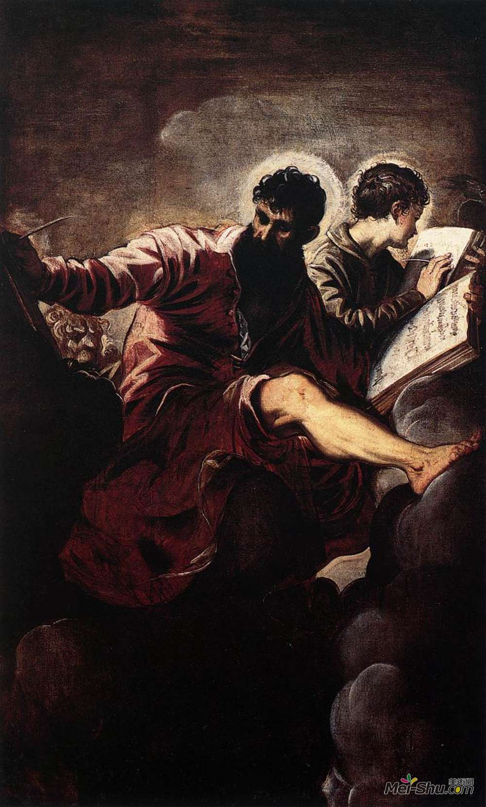 丁托莱托(Tintoretto)高清作品《福音传教士马克和约翰》
