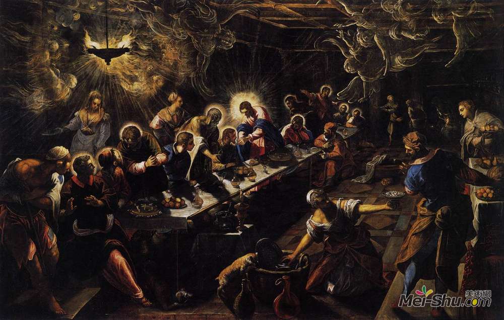 丁托莱托(Tintoretto)高清作品《最后的晚餐》