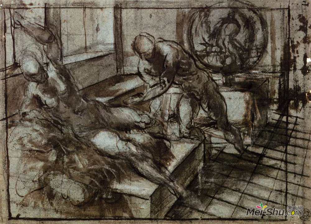 丁托莱托(Tintoretto)高清作品《金星，火星，与火神》