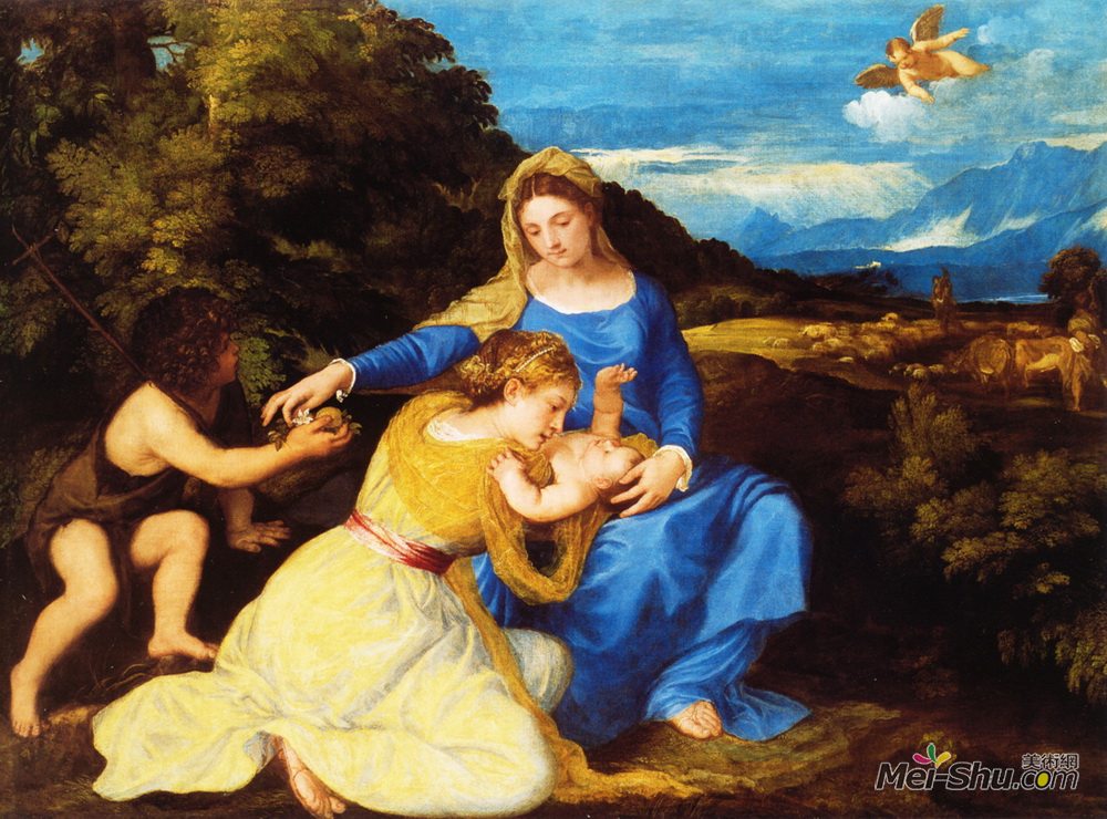 提香·韦切利奥(Titian)高清作品《圣母玛利亚》