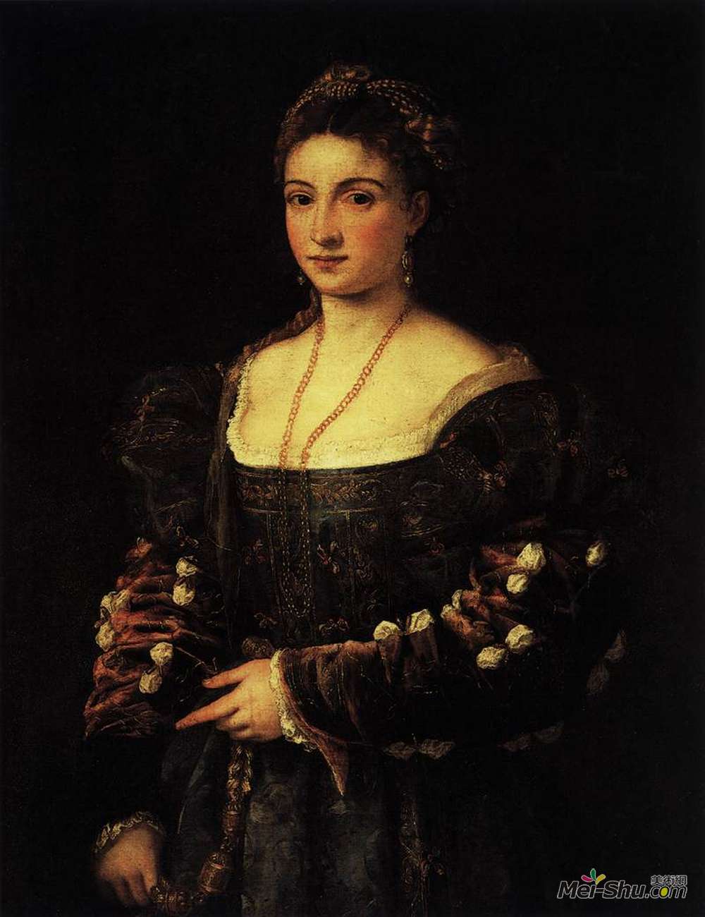 提香·韦切利奥(Titian)高清作品《美人》